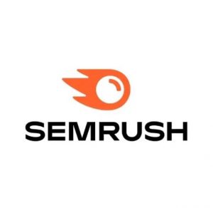 Le logo SEMrush sur fond blanc.