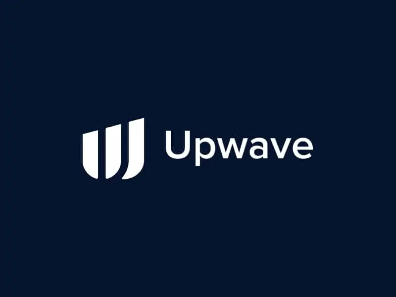 Le logo Upwave sur fond sombre représentant des outils d'analyse et de recherche de marché.